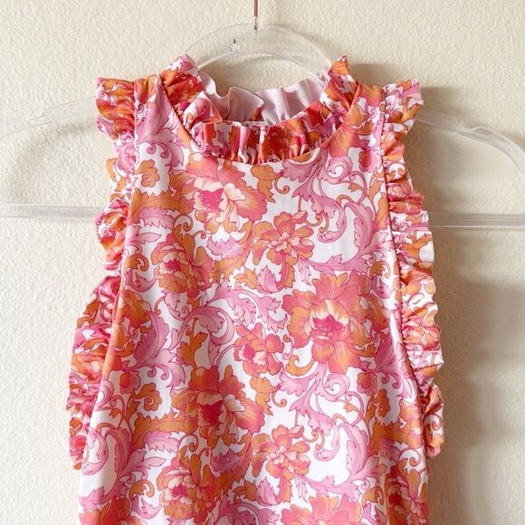 Janie and Jack Floral Ruffle Trim Swimsuit - Picture 4 of 11